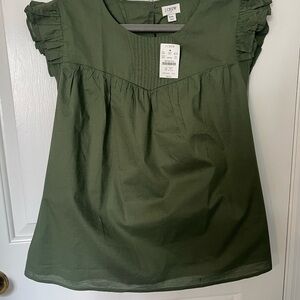 NWT J.Crew Factory Pleated Ruffle Top